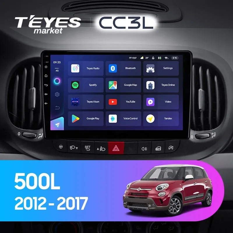Комплект магнитолы TEYES CC3L 10.2" для FIAT 500L
