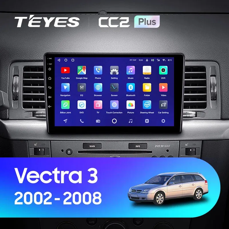 Комплект магнитолы TEYES CC2 Plus 9.0" для Opel Vectra C 2002-2008