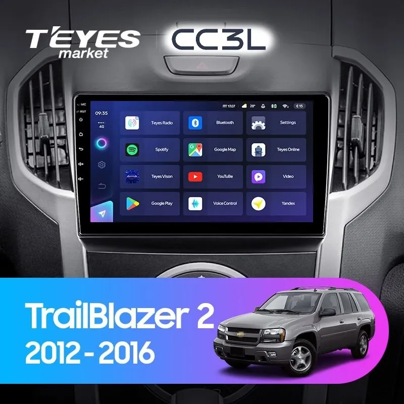 Комплект магнитолы TEYES CC3L 9.0" для Chevrolet TrailBlazer