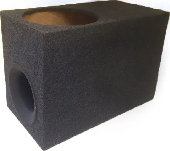 Короб под сабвуфер 15" люкс с трубой черный - фото