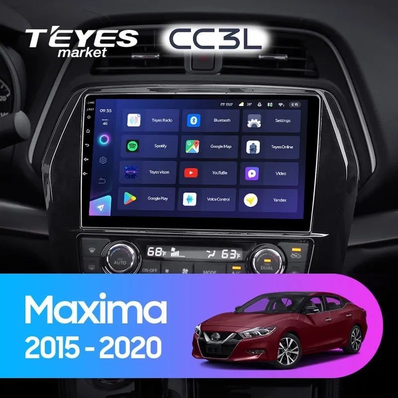 Комплект магнитолы TEYES CC3L 10.2" для Nissan Maxima