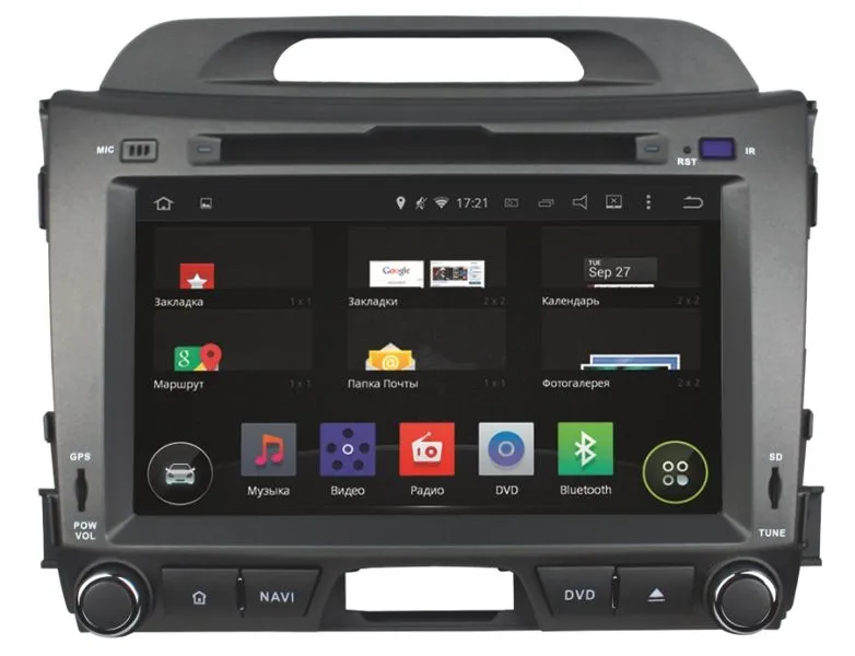 ШГУ INCAR AHR-1888 Kia Ceed DVD 2din  BT+TV Secam+NAVI,Android - фото