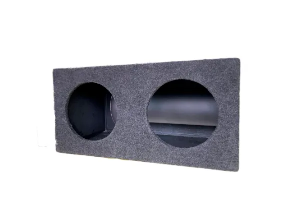 Ящик под сабвуфер 2х10" стандарт с трубой черный - фото Ящик под сабвуфер 2х10" стандарт с трубой черный - фото