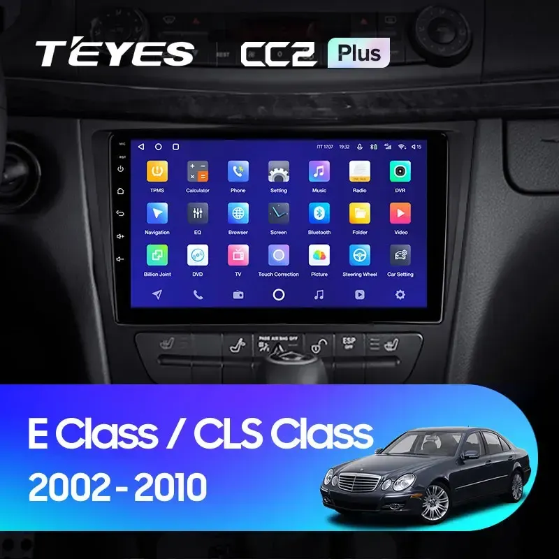 Комплект магнитолы TEYES CC2 Plus 9.0" для Mercedes-Benz E-класс W211/S211 2002-2009