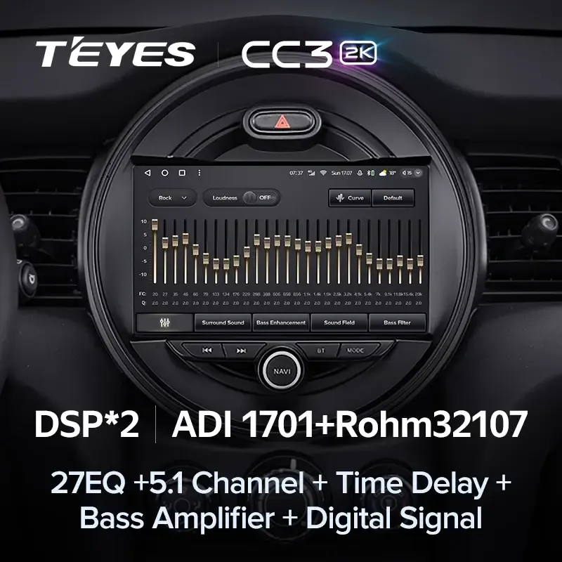 Комплект магнитолы TEYES CC3 2K 9.5" для MINI Cooper III 2013-2018