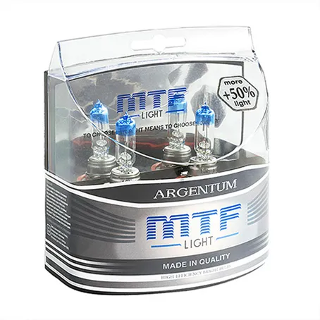 Лампа MTF H9 12V 65W Argentum+50%, комплект - фото