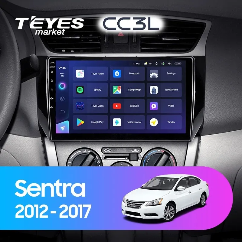 Комплект магнитолы TEYES CC3L 10.2" для Nissan Sentra