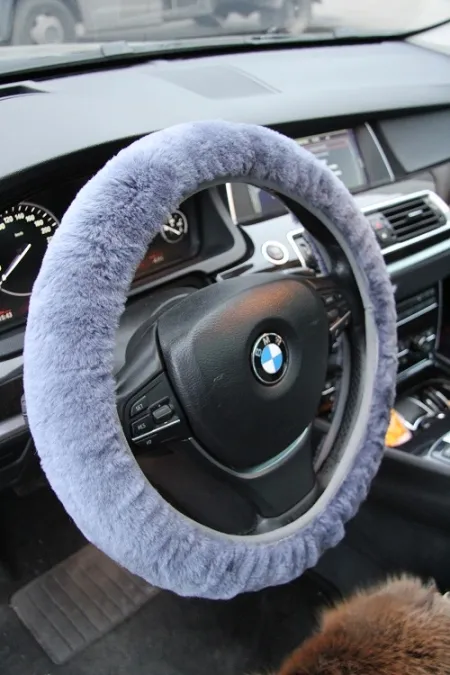 Оплетка на руль "Автопилот" класс А серая - фото