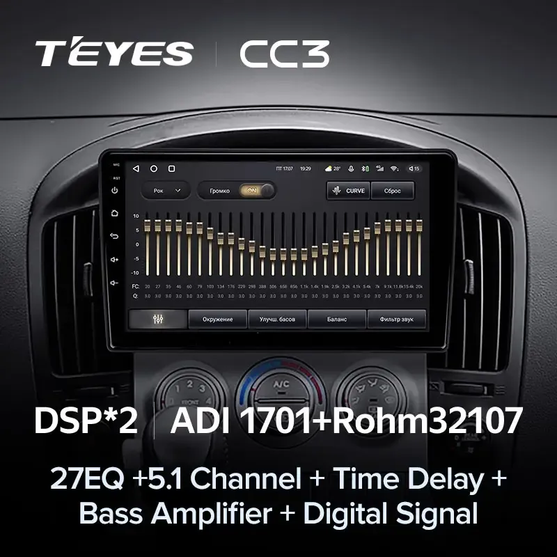 Комплект магнитолы TEYES CC3L 9.0" для Hyundai H-1