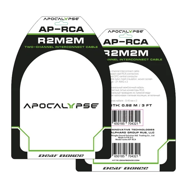 Межблочный кабель Deaf Bonce AP-RCA R2M2M (0,92M) AP-R1101 - фото