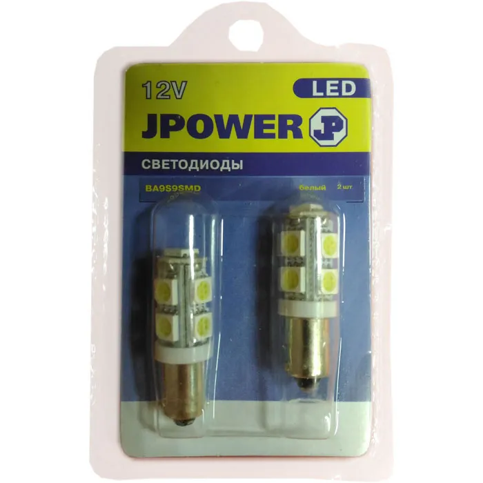 Лампа светодиодная J-POWER BA9S9SMD (2шт) - фото