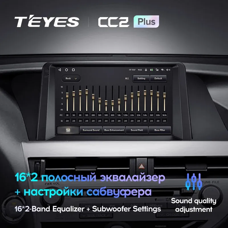 Комплект магнитолы TEYES CC2 Plus 9.0" для Lexus RX III 2008-2015
