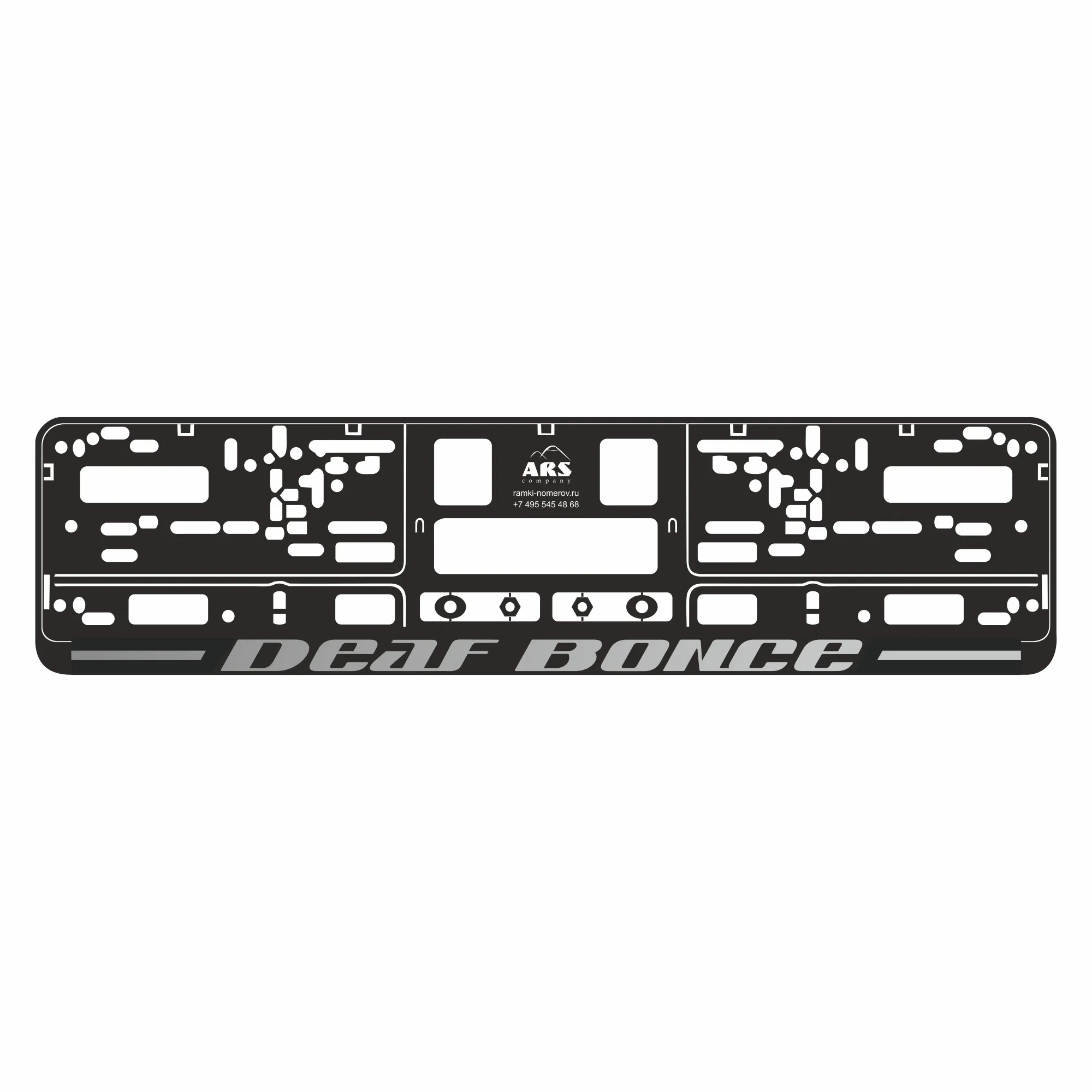 Рамка номерная Deaf Bonce хром - фото
